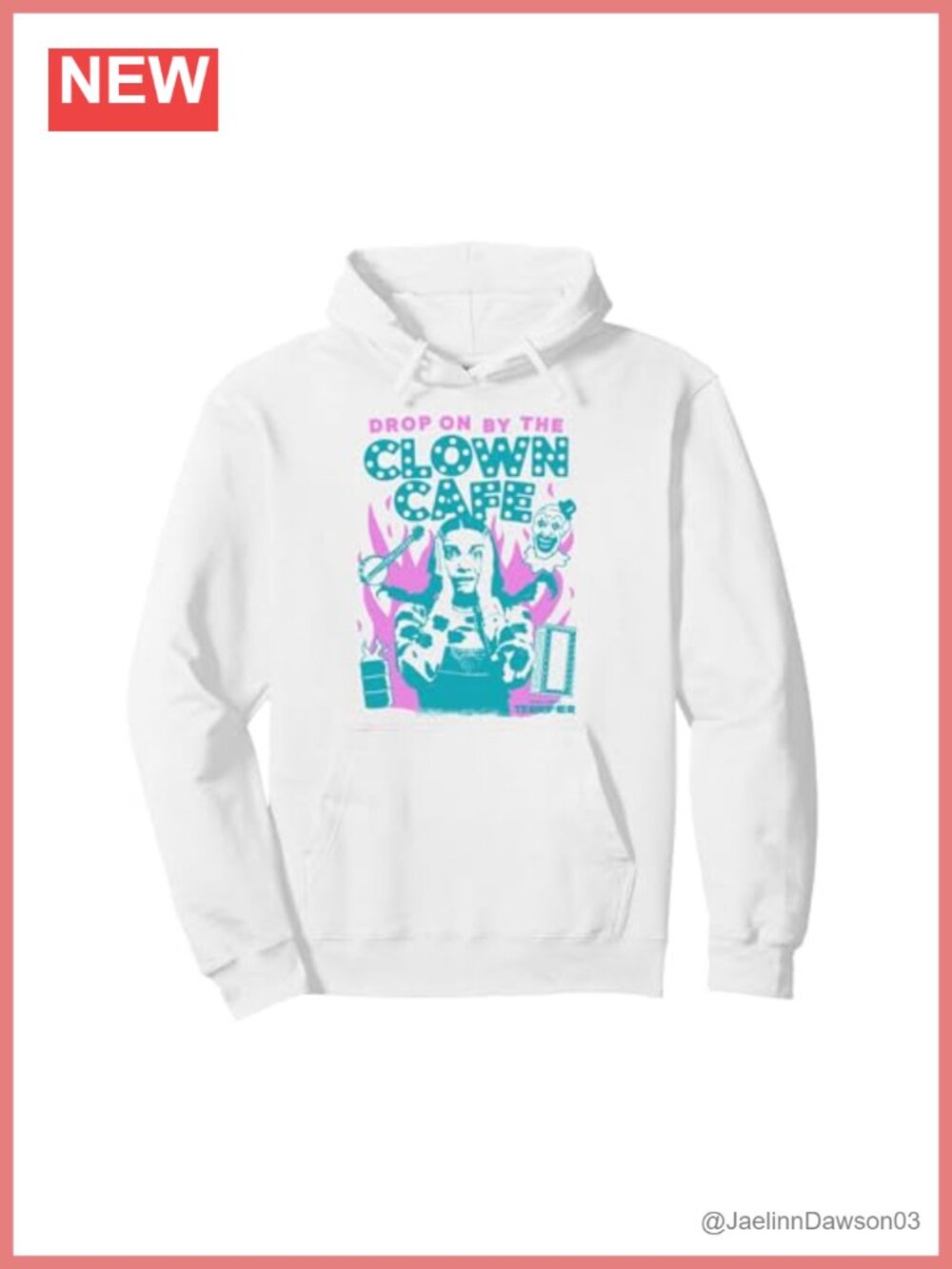 Terrifier Clown Cafe Horror Graphic Pullover Hoodie Unisex